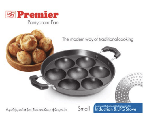 PREMIER Non Stick Paniyara pan Small Induction Bottom(with Handle) - Image 2